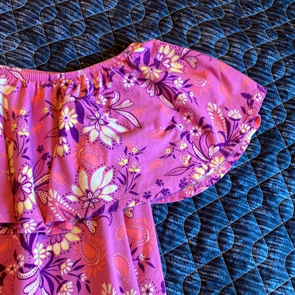 Pretty pink print knit top with ruffle sleeves by Woman Within, size 18, NWOT! - Picture 11 of 16